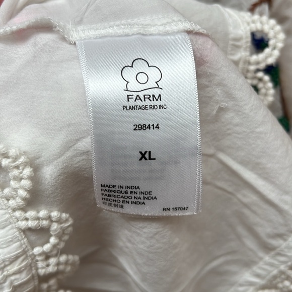 Farm Rio Pitanga Embroidered Peasant Blouse Size XL - Picture 5 of 12
